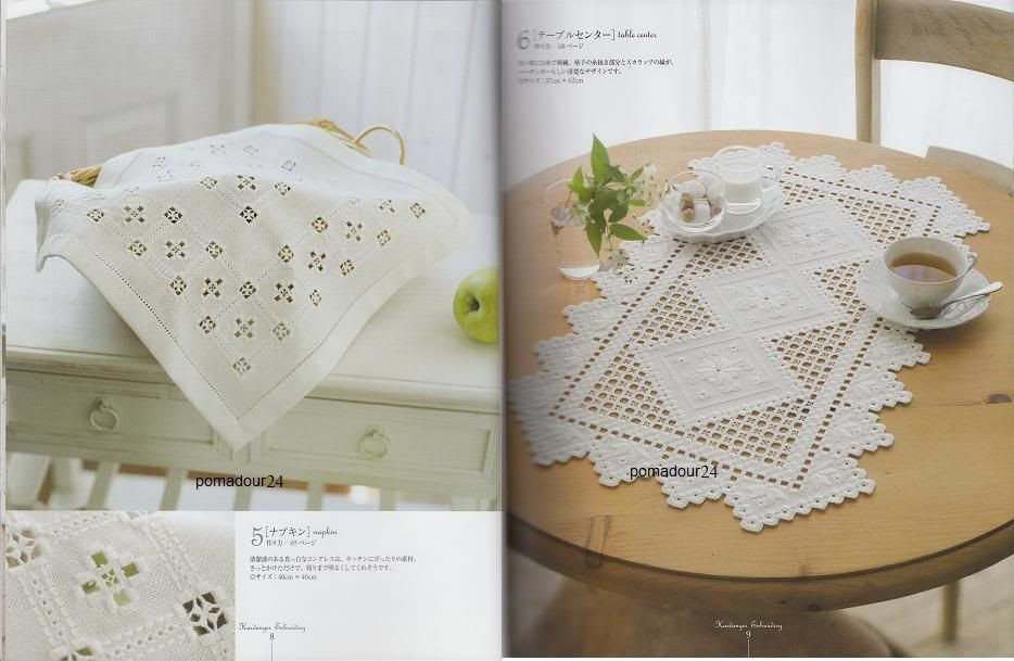 HARDANGER EMBROIDERY hardanger about Patterns patterns  Lace Details  Japanese  runner table