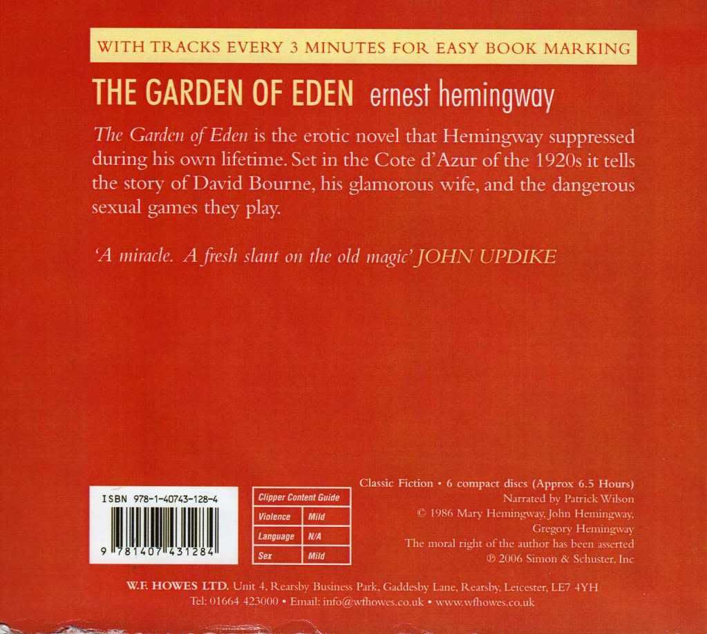 The garden of eden hemingway essay