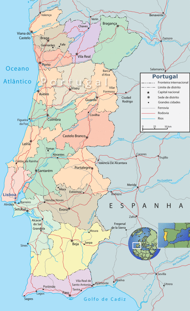 mapa portugal