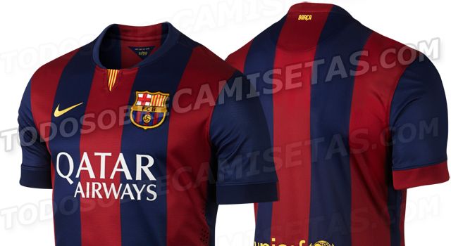 14BARCALEAK1 Leaked! This is Barcelonas new home shirt for 2014/2015 [picture]