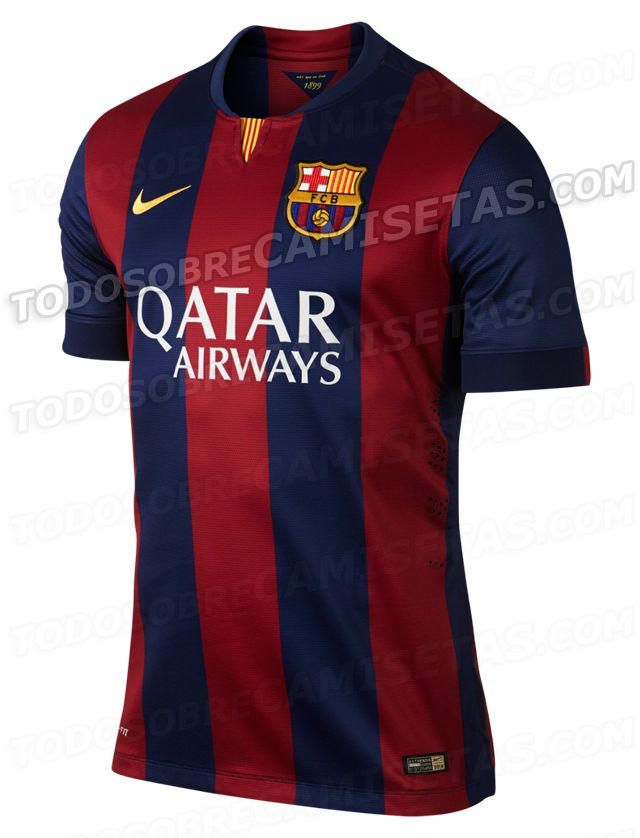 14BARCALEAK2 Leaked! This is Barcelonas new home shirt for 2014/2015 [picture]
