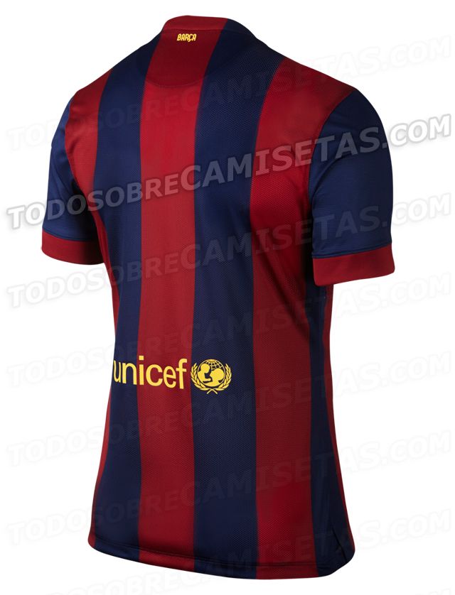 14BARCALEAK3 Leaked! This is Barcelonas new home shirt for 2014/2015 [picture]