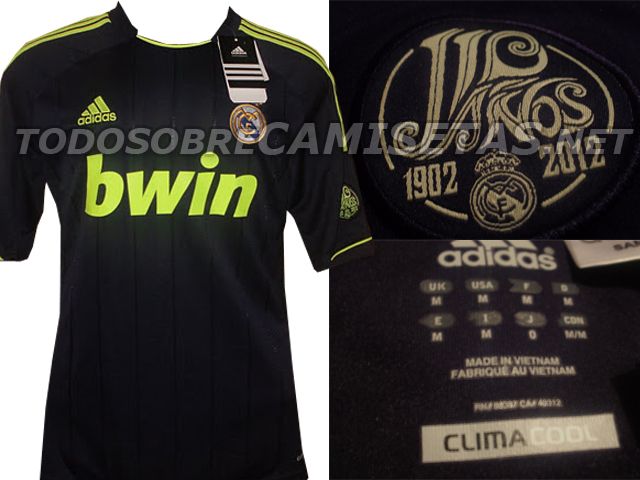 Segunda camiseta Real Madrid 2012-13