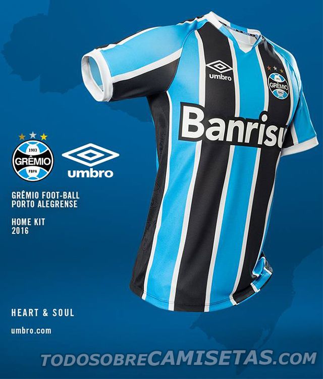 Camisas Umbro do Grêmio 2016