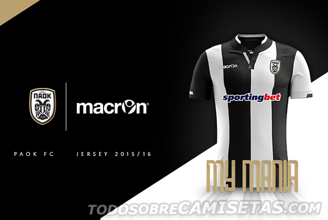 PAOK FC Macron 15/16 home kit